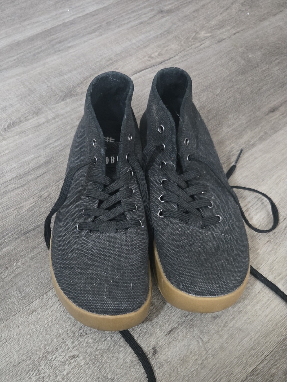 NOBULL Black Canvas Sneakers with Gum Sole Accent